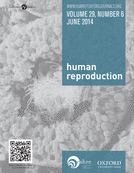Cover of Human Reproduction, featuring study using the protocol.