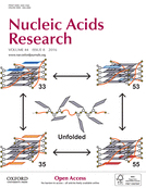 Cover of Nucleic Acids Research, featuring study using the protocol.