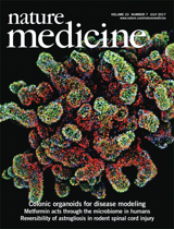 Cover of Nature Medicine, featuring study using the protocol.