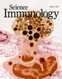 Cover of Science Immunology, featuring study using the protocol.