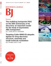 Cover of Biochemical Journal, featuring study using the protocol.