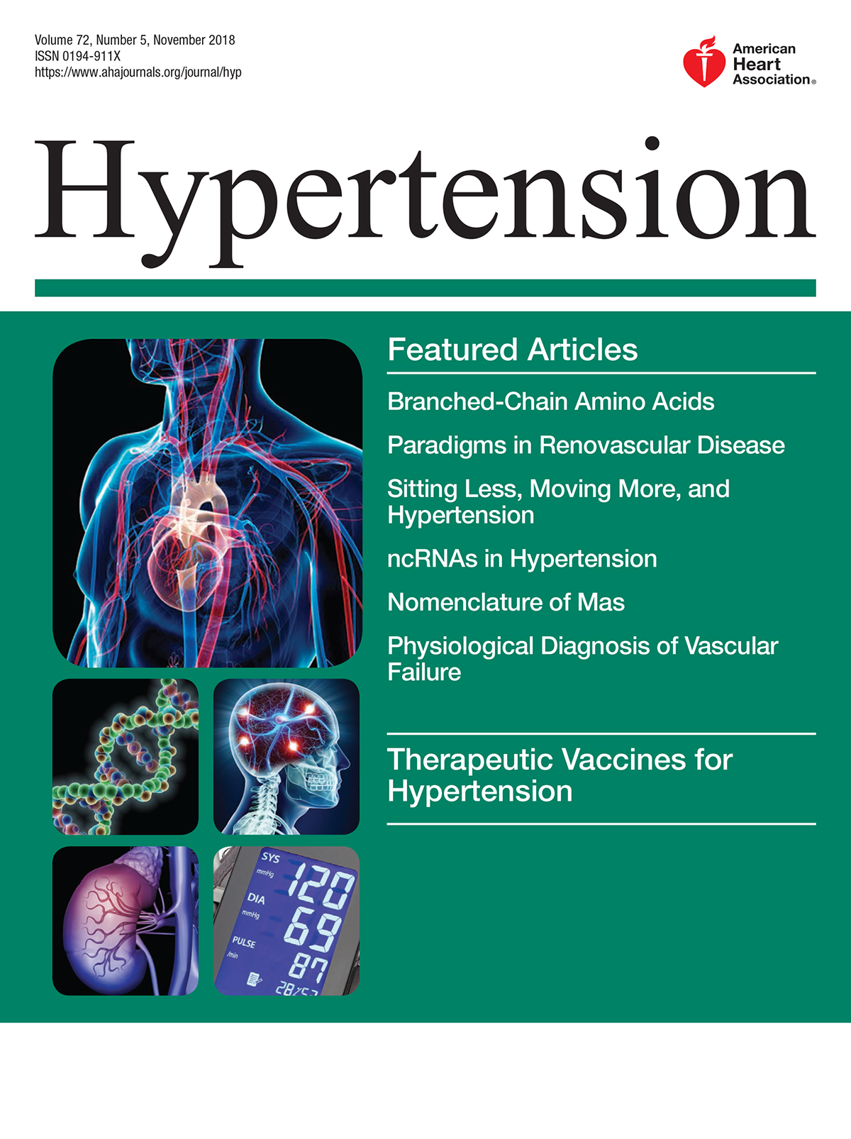 Cover of Hypertension, featuring study using the protocol.