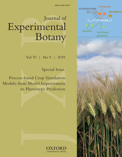 Cover of Journal of Experimental Botany, featuring study using the protocol.