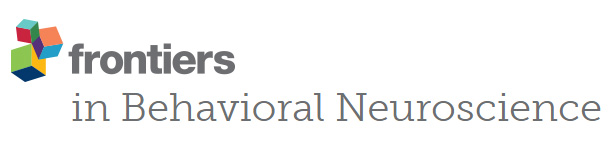 Cover of Frontiers in Behavioral Neuroscience, featuring study using the protocol.