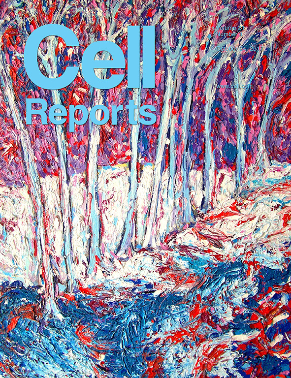Cover of Cell Reports, featuring study using the protocol.