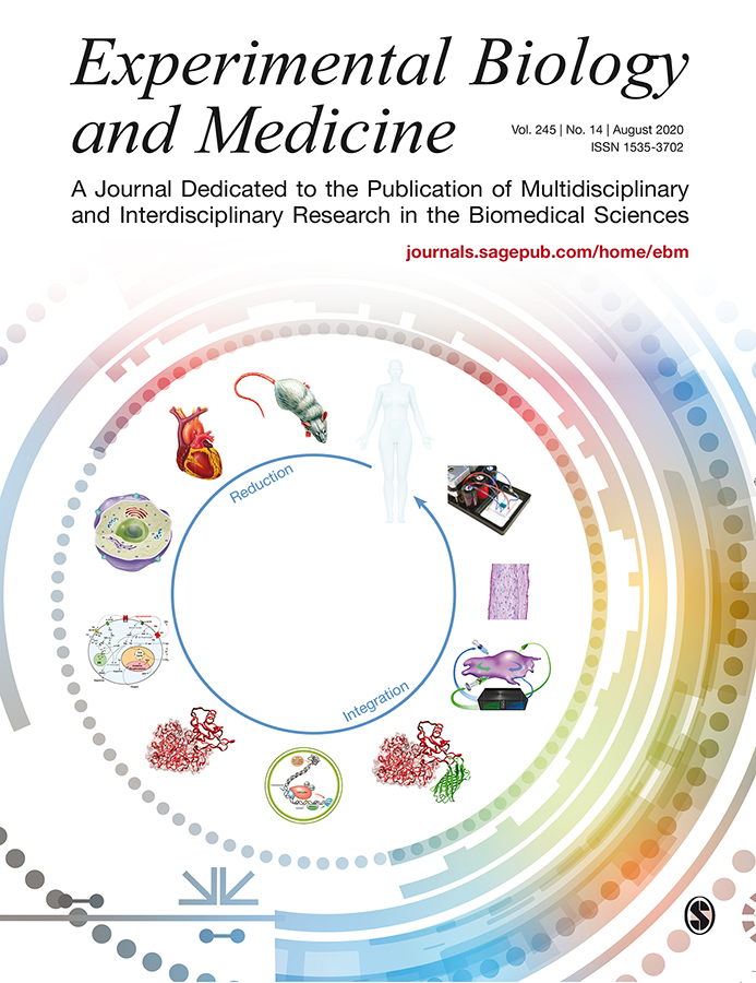 Cover of Experimental Biology and Medicine, featuring study using the protocol.