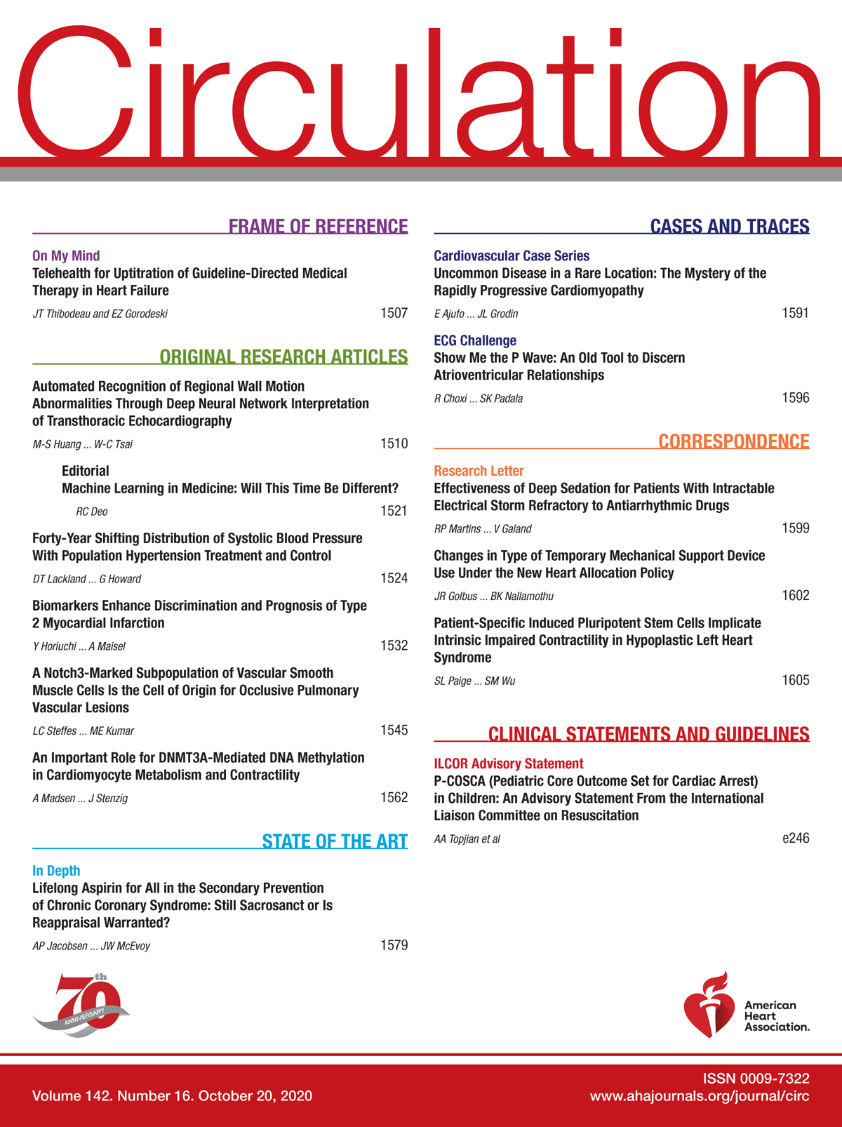 Cover of Circulation, featuring study using the protocol.