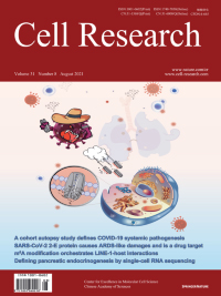 Cover of Cell Research, featuring study using the protocol.