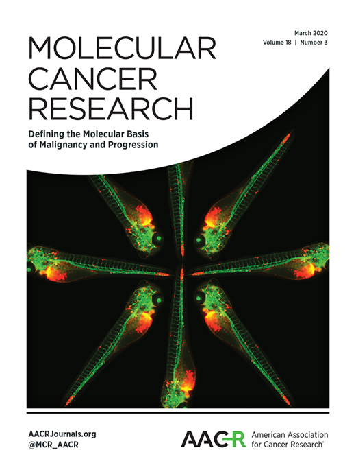 Cover of Molecular cancer research, featuring study using the protocol.