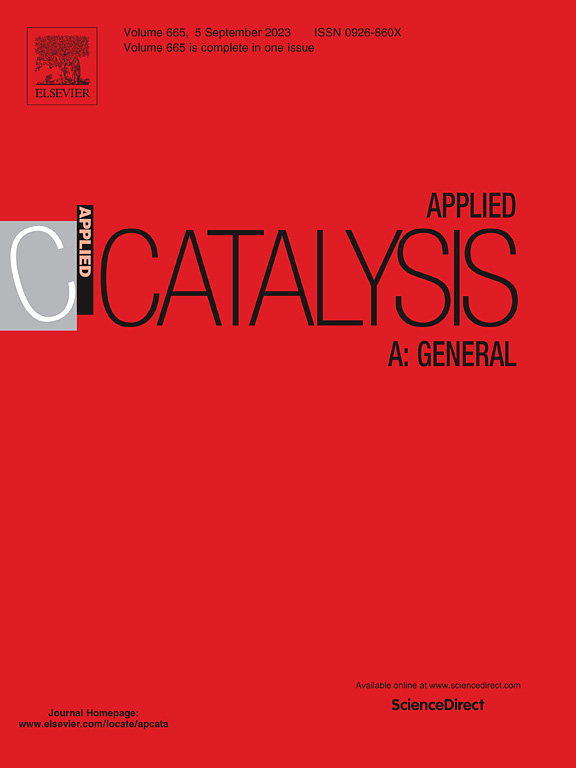 Cover of Applied Catalysis A: General, featuring study using the protocol.